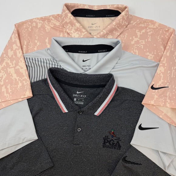 Nike Golf Other - Nike Golf Dri-FIT Polo Shirt Bundle Mens XL Bethpage Black Grande Vista Camo 3pk